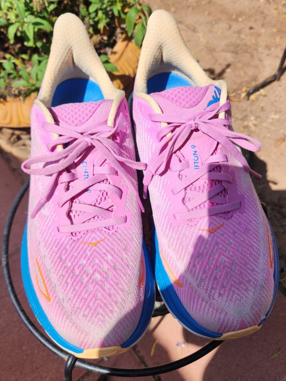 Hoka Clifton 9 Women's Running Shoes Size 9.5B Pink Blue - Picture 11 of 16